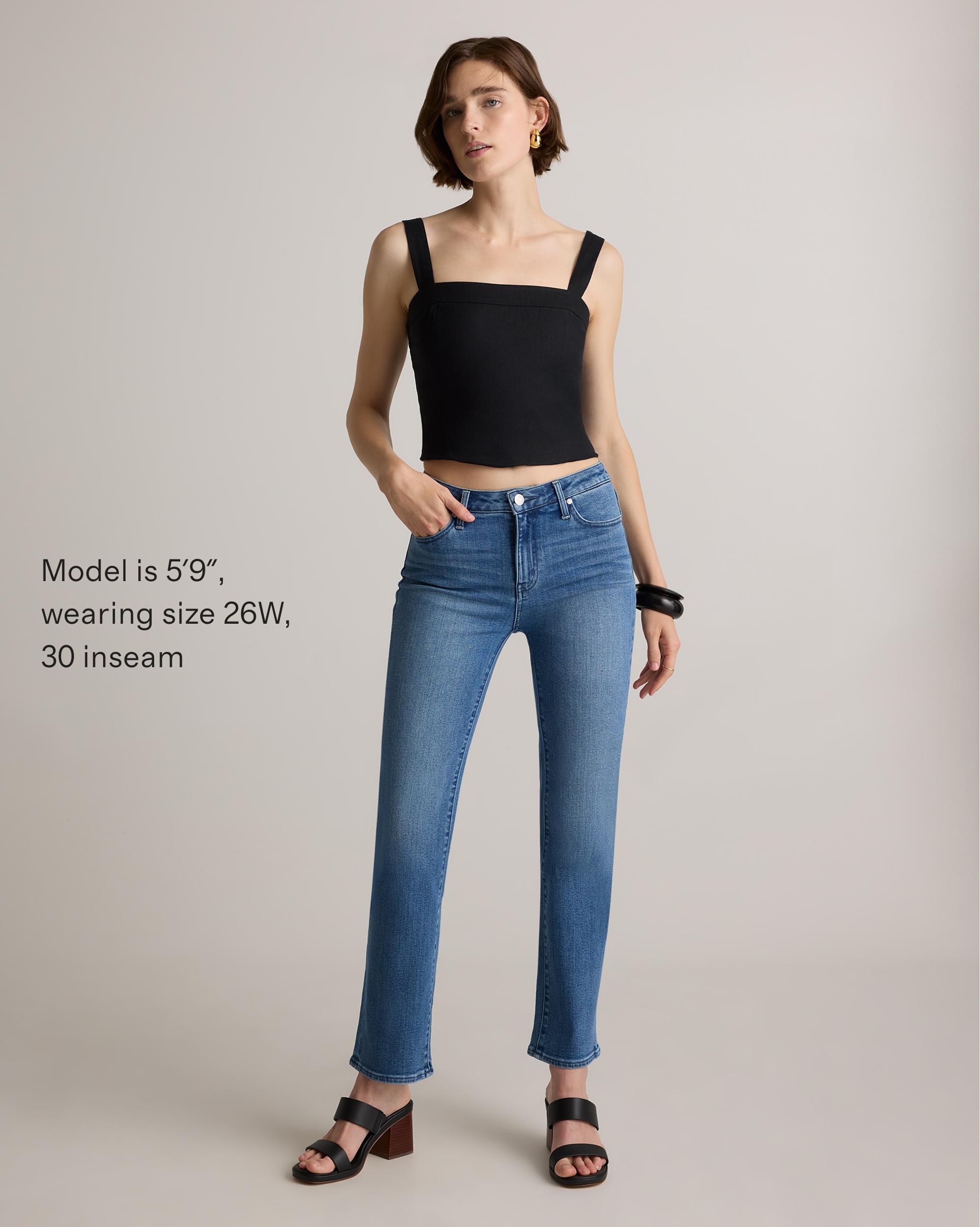 Quince | Women's Bella Stretch Straight Jeans Organic Cotton Product Image