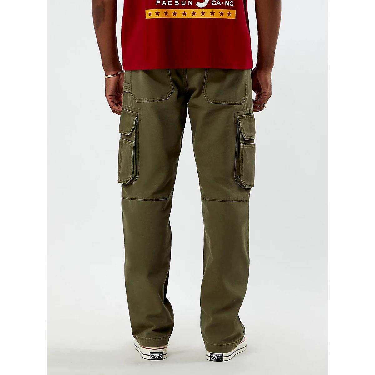 Wrangler® x PacSun Men's Relaxed Cargo Pant in Pine Product Image