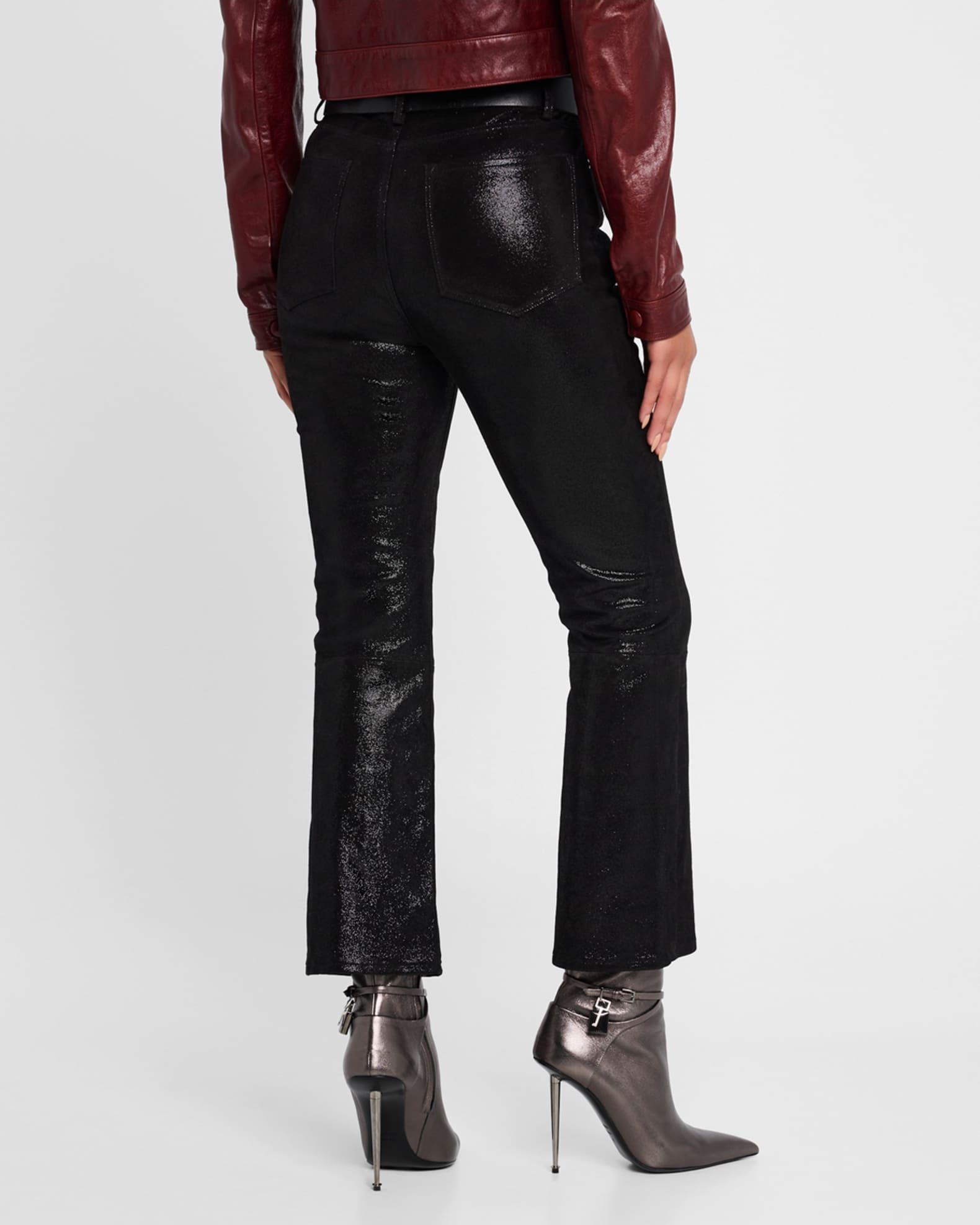 Le Crop Mini Boot Leather Pants Product Image