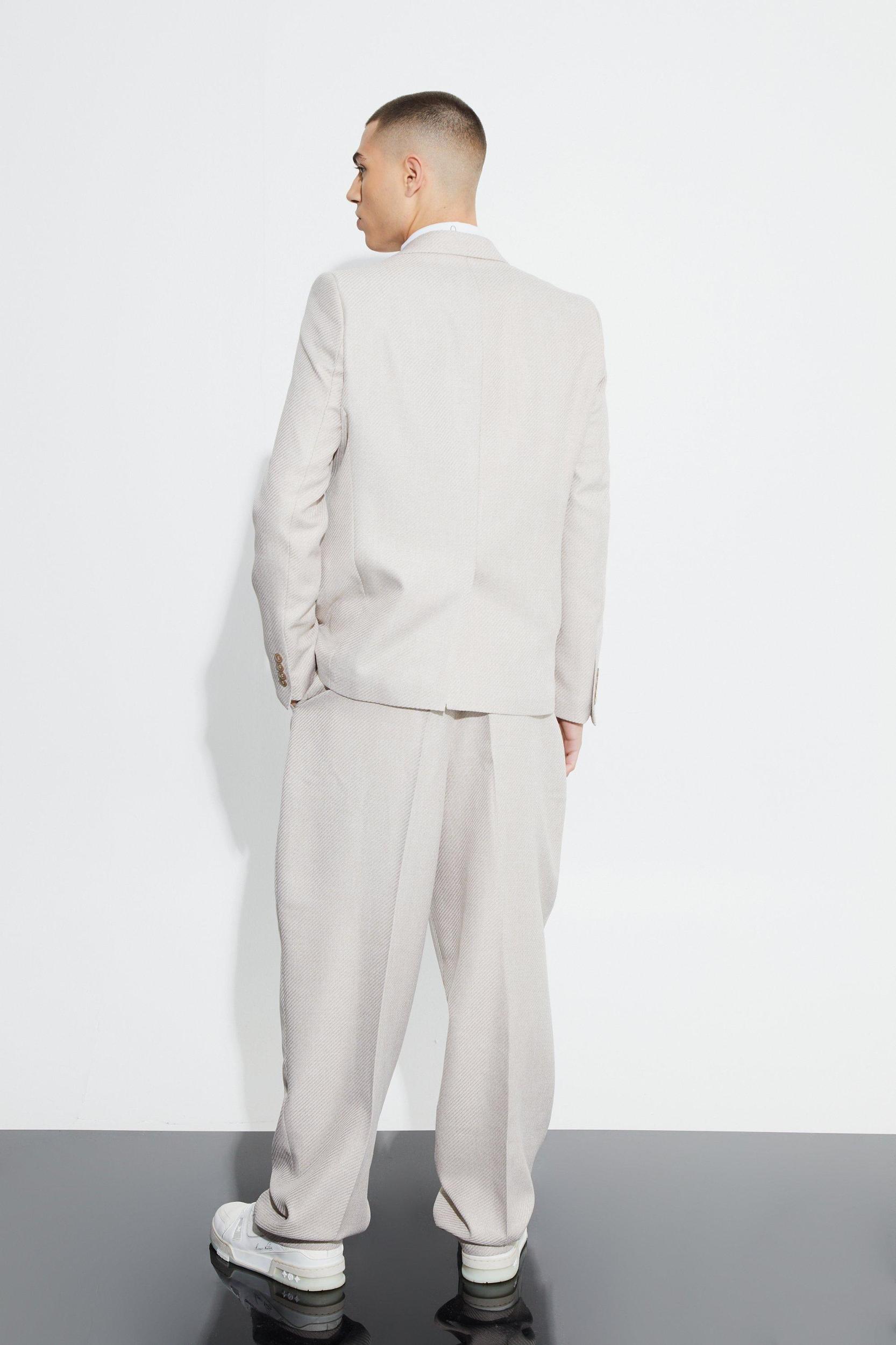 Relaxed Fit Boucle Texture Marl Blazer | boohooMAN USA Product Image