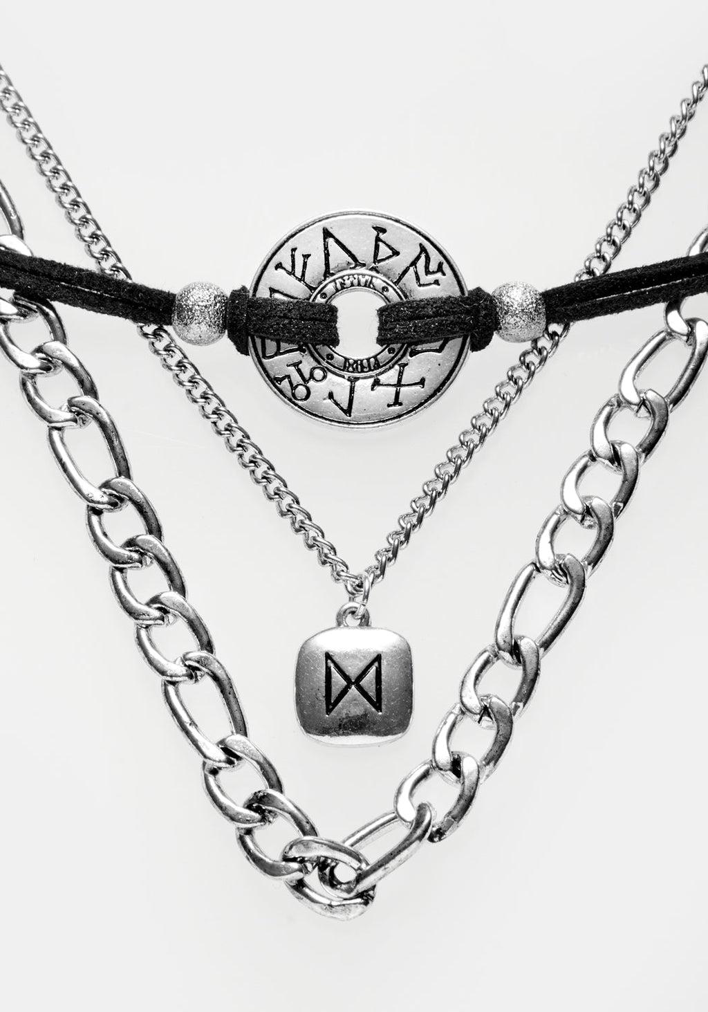 Runes Layered Necklace Product Image