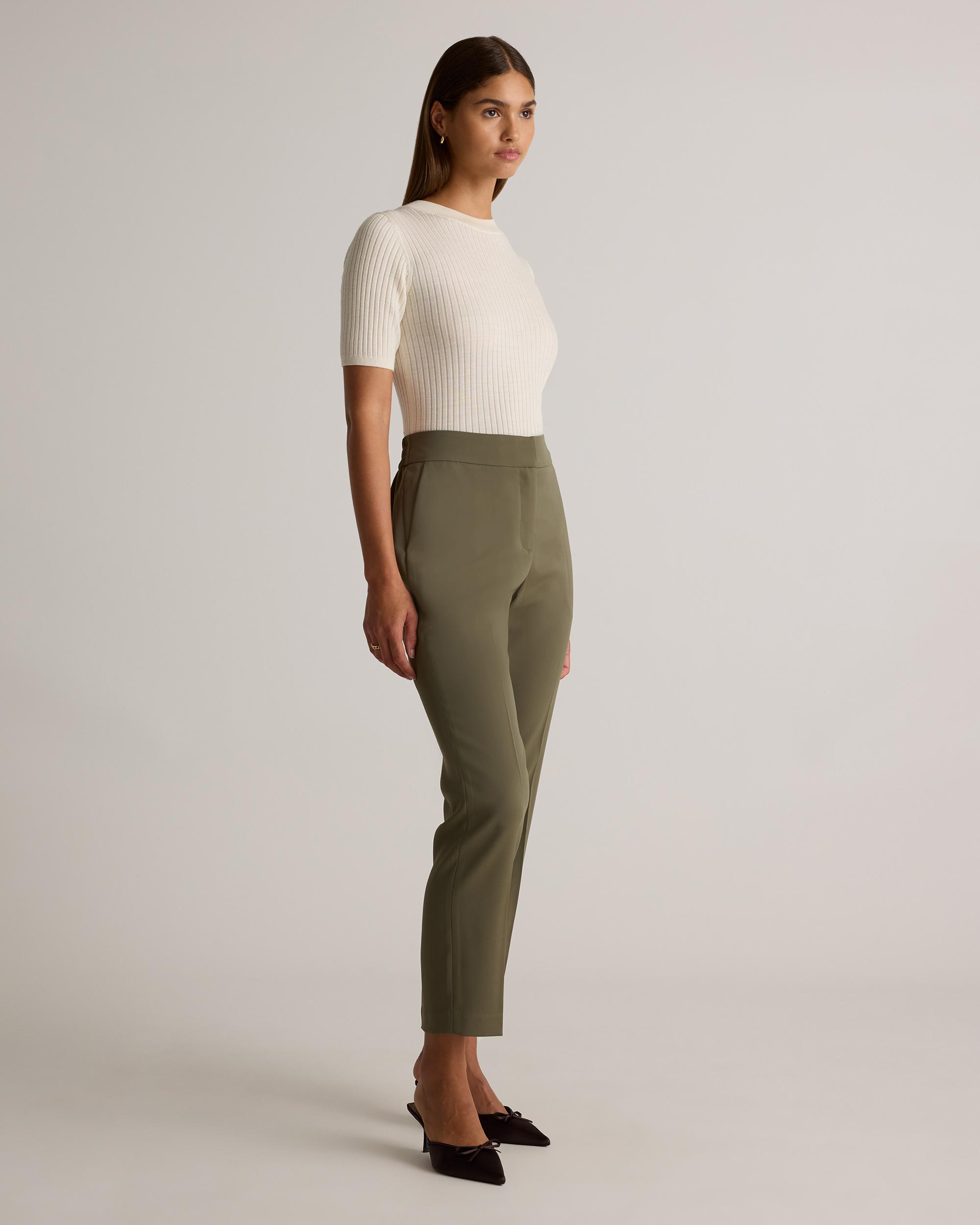 Quince | Women's Stretch Crepe Ankle Pants Recycled Polyester Product Image