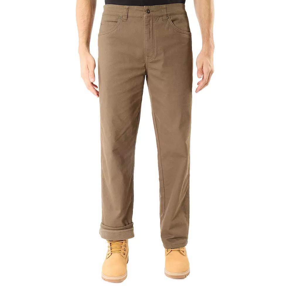Men's Smith's Workwear Stretch Fleece-Lined Canvas 5-Pocket Pants,  Product Image
