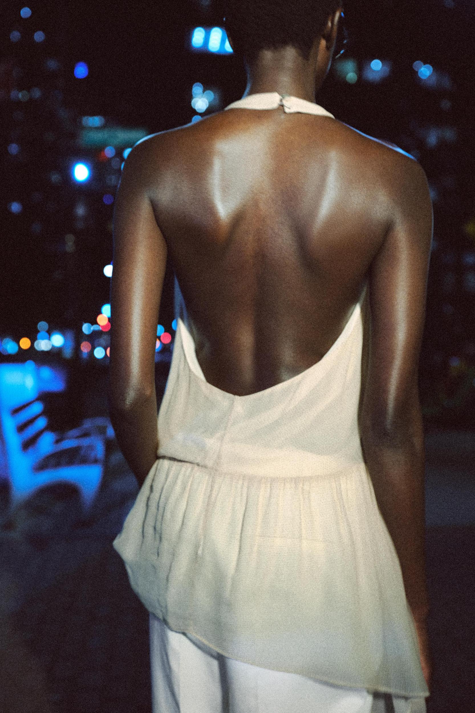 ZW COLLECTION DRAPED POLKA DOT HALTER TOP Product Image