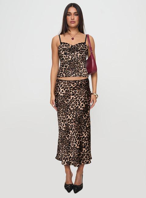 Enigmatic Maxi Skirt Leopard Product Image