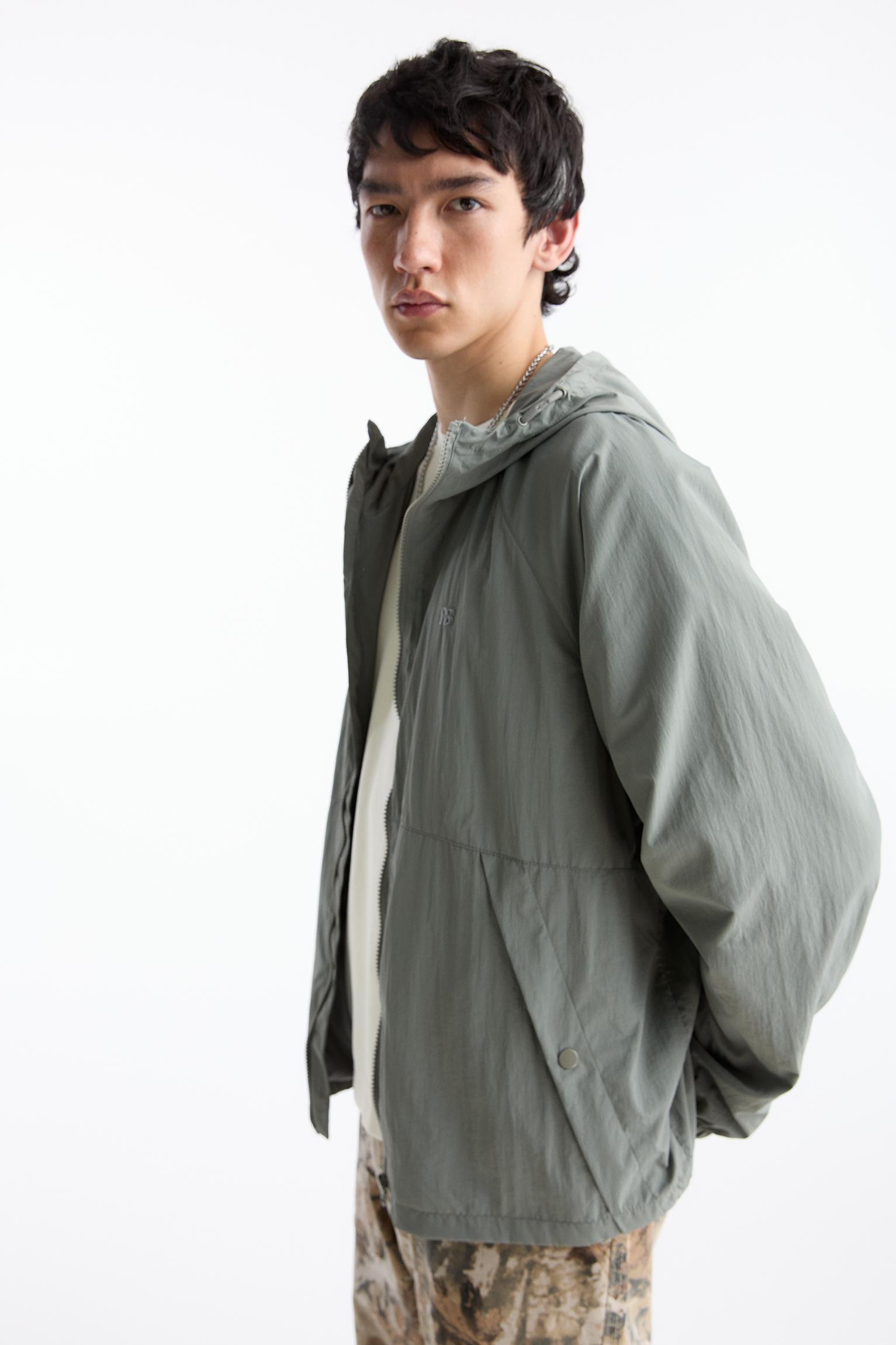 Lightweight color block raincoat Product Image
