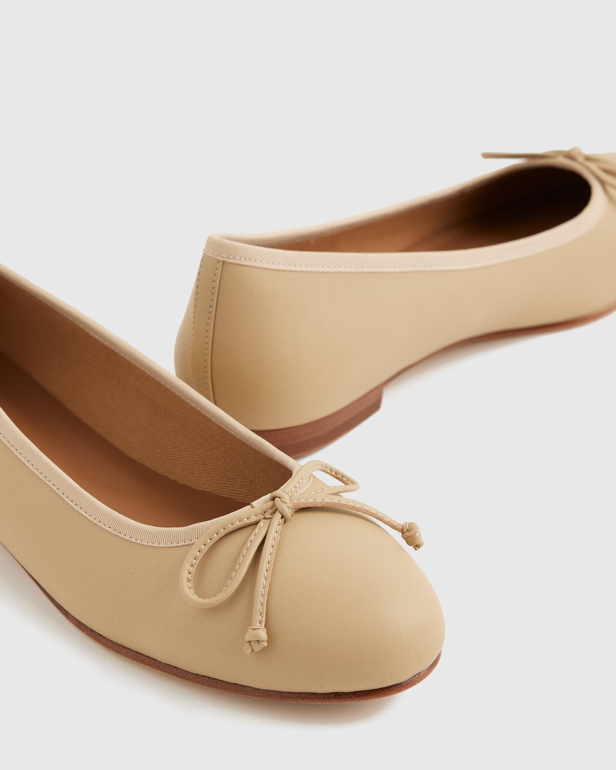 Quince | Women's Italian Leather Bow Ballet Flat Product Image