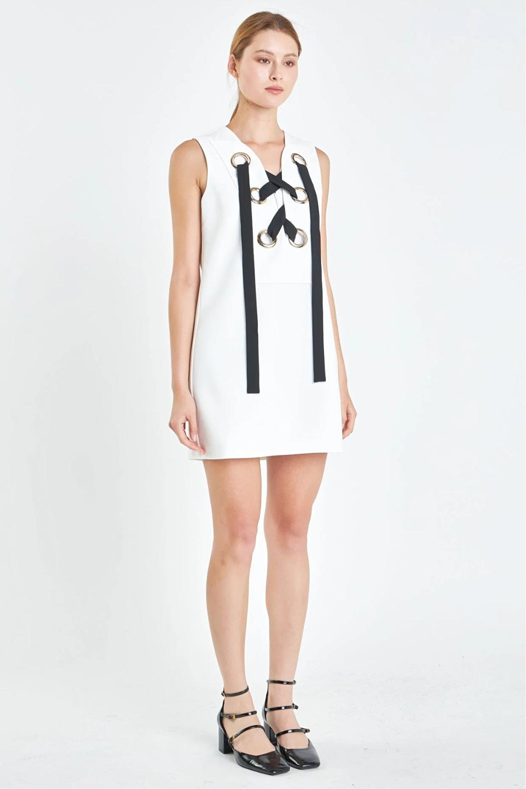 Eyelet Mini Dress Product Image