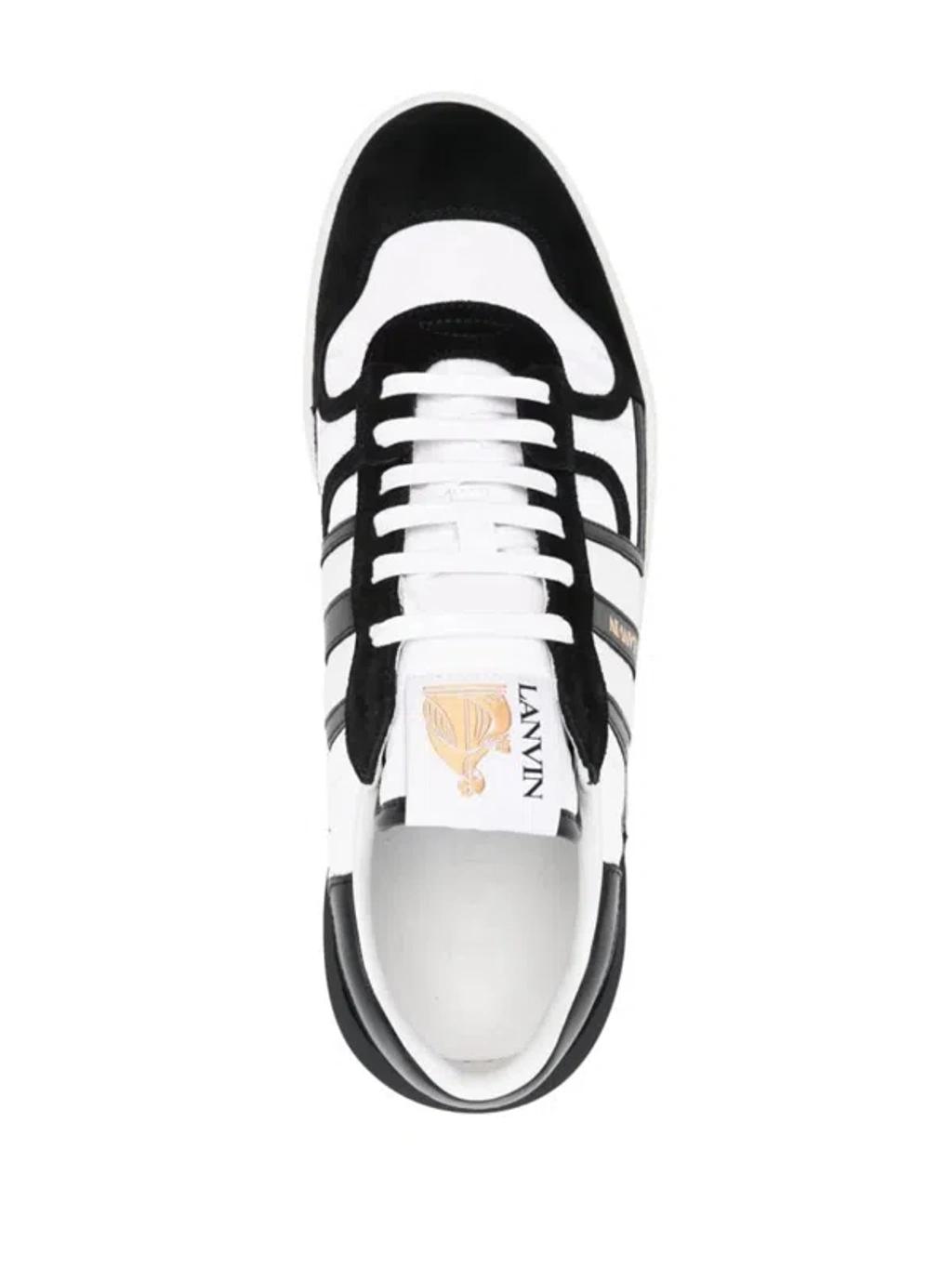 White & Black Clay Mesh Sneakers Product Image
