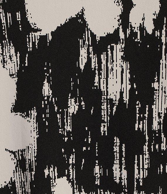 Caroline Rose Bella Dancing Floral Knit Scoop Neck 3/4 Bell Sleeve Dress Product Image