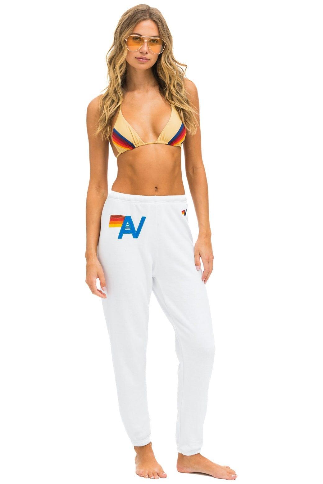 LOGO STITCH SWEATPANTS - WHITE Female Product Image