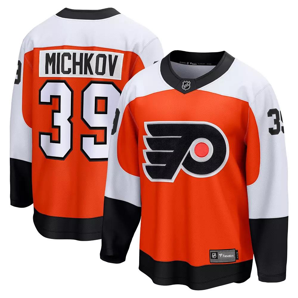 Men's Fanatics Matvei Michkov Orange Philadelphia Flyers Home Premier Breakaway Player Jersey, Size: 5XL, Fly Orange Product Image