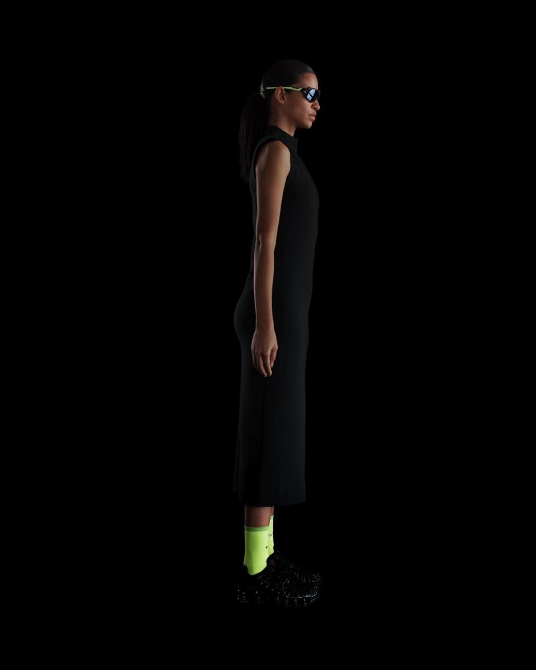 Womens Nike Sportswear Tech Fleece Slim Maxi Tank Top Dress | HJ1385-010 Product Image