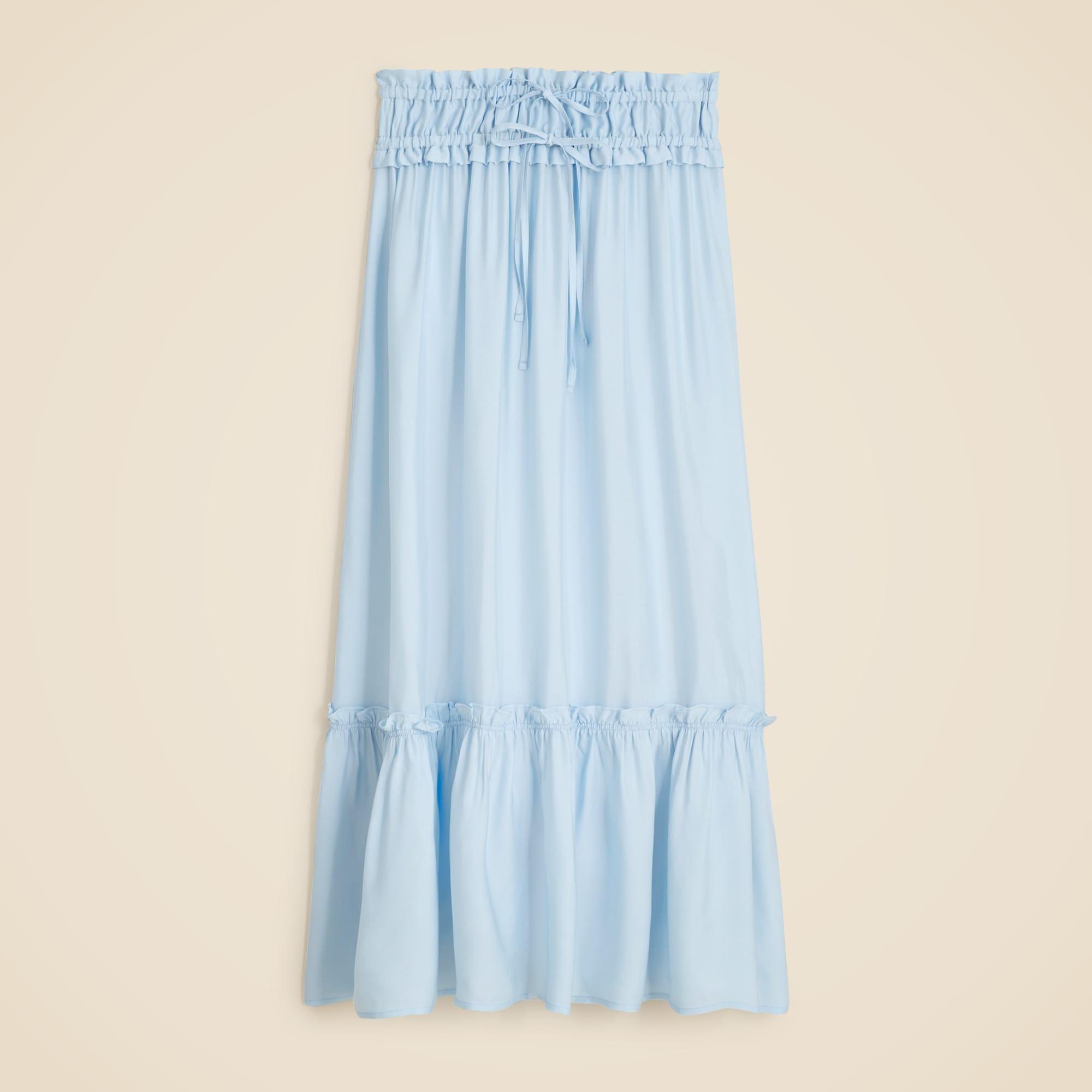 Smocked-waist midi skirt Product Image