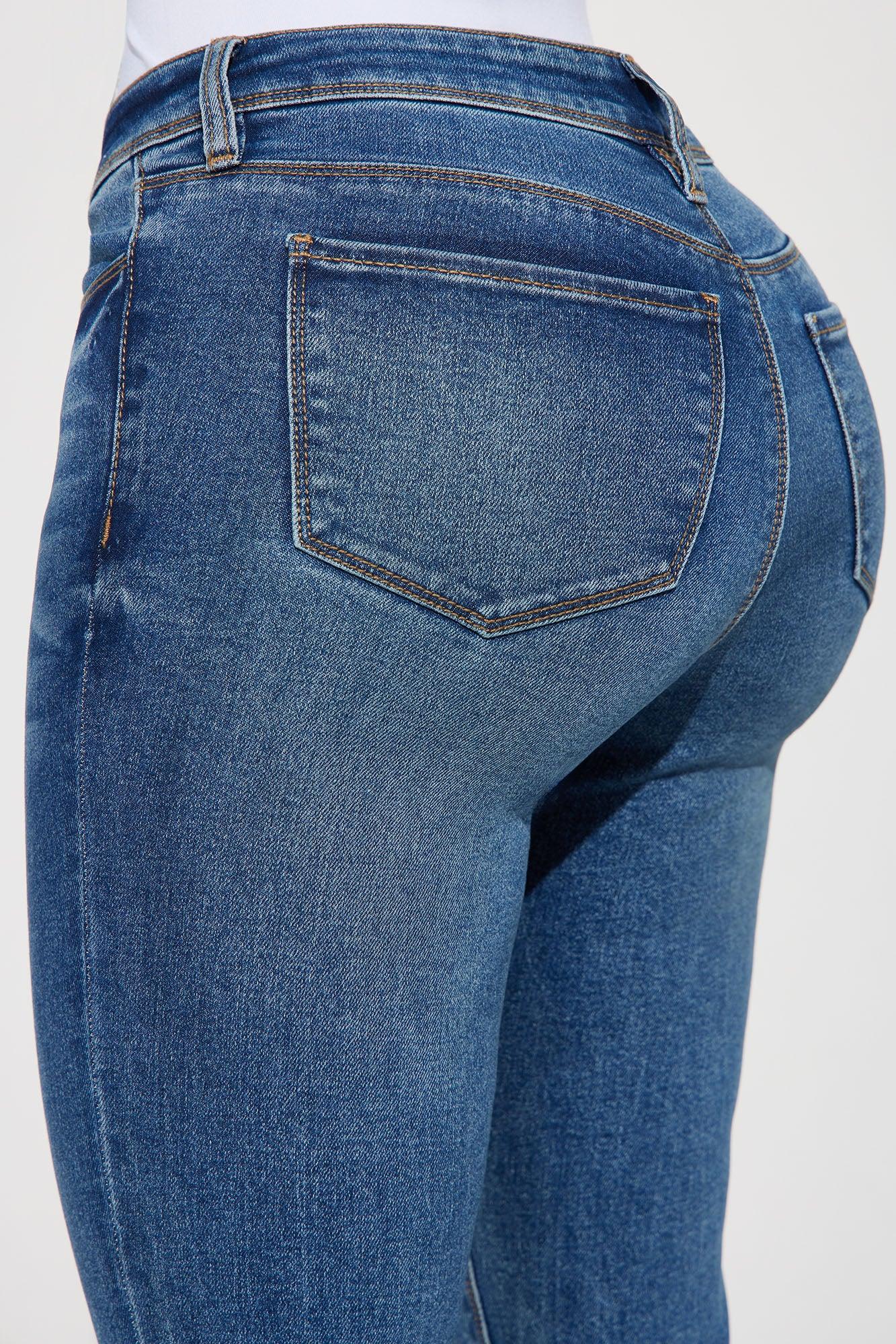 Lost Without You Soft Stretch Bootcut Jeans - Dark Wash Product Image