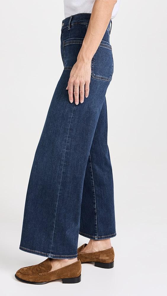 FRAME Le Pixie Slim Palazzo Bardot Pocket Jeans | Shopbop Product Image