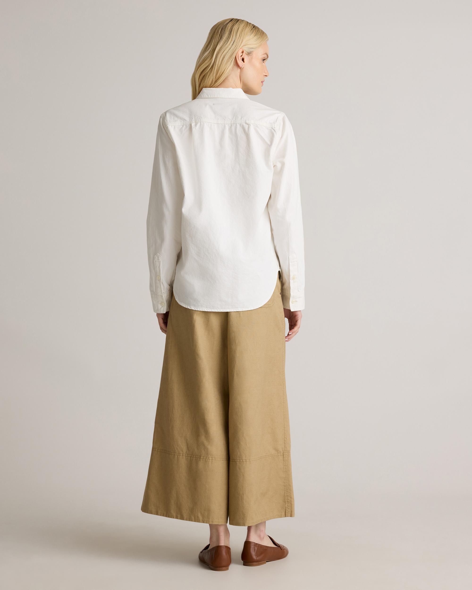 Quince | Women's Distressed Denim Shirt Cotton Product Image