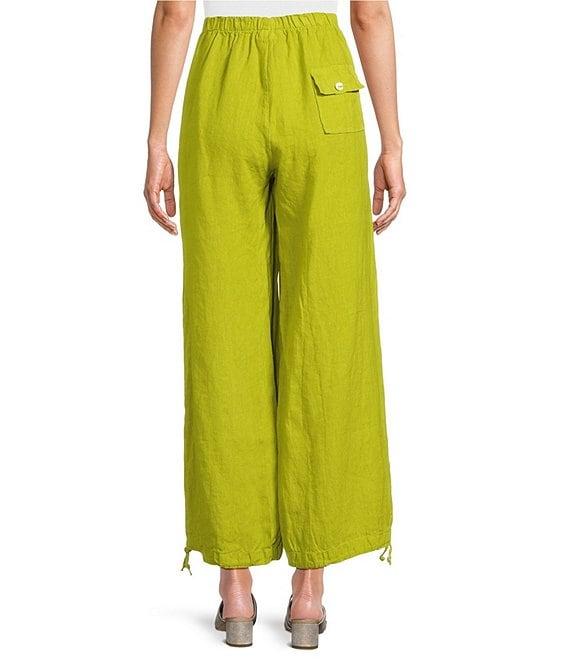 Bryn Walker Light Linen Wide Leg Oversized Fit Pull-On Pants Product Image