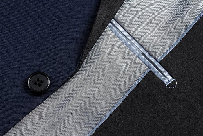 Blue 2 Piece Tuxedo Shawl Lapel Slim Fit Product Image