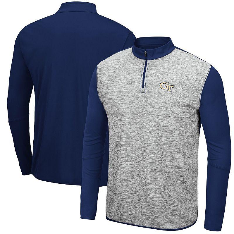 Men's Colosseum Heathered Gray/Navy Cal Bears Prospect Quarter-Zip Jacket,  Product Image