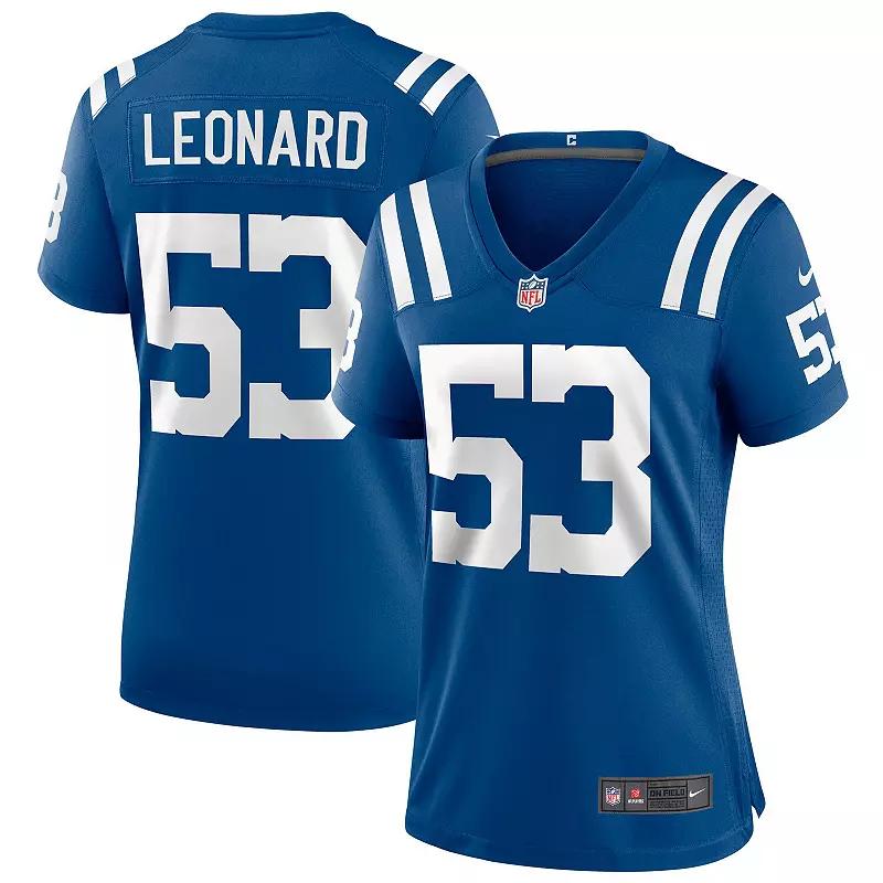 Women's Nike Shaquille Leonard Royal Indianapolis Colts Player Game Jersey, Size: Small, Blue Product Image