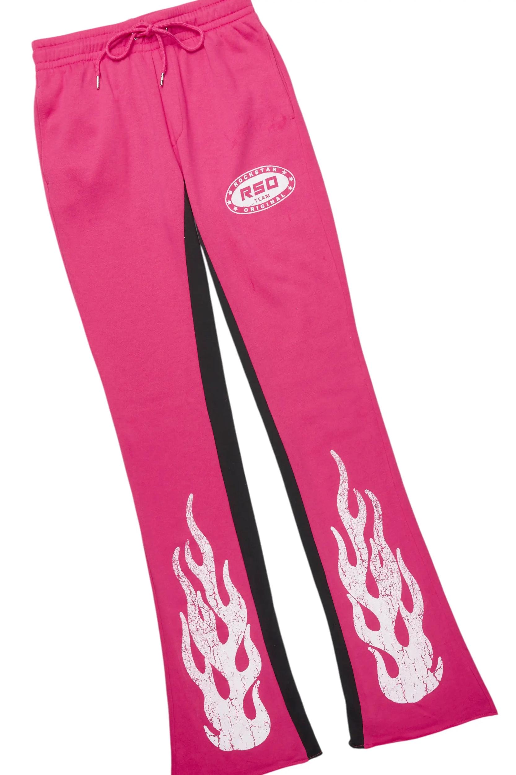 Amos Fuchsia Hoodie/Baggy Track Pant Set Male Product Image