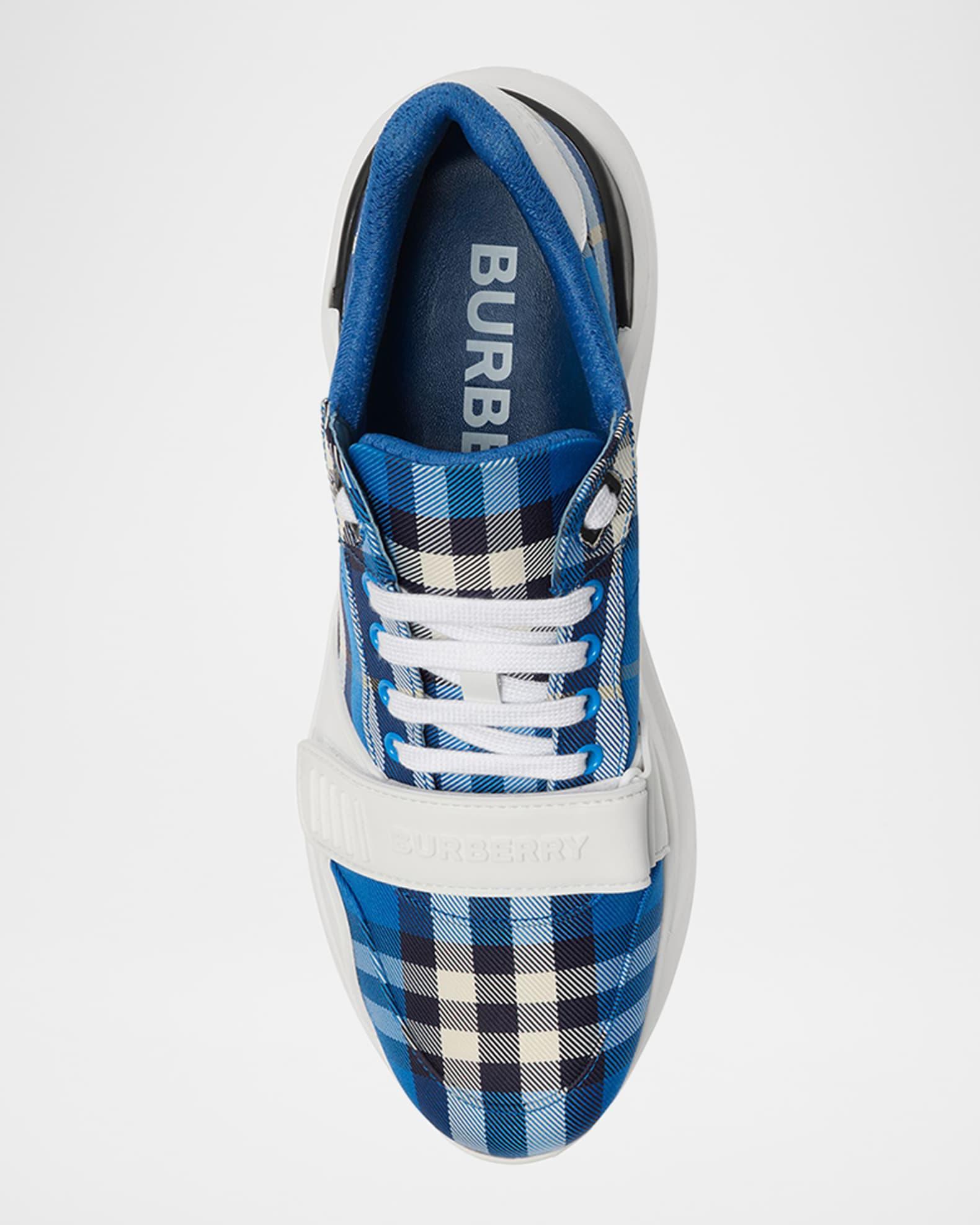 Men's Regis Grip-Strap Check Fashion Sneakers Product Image