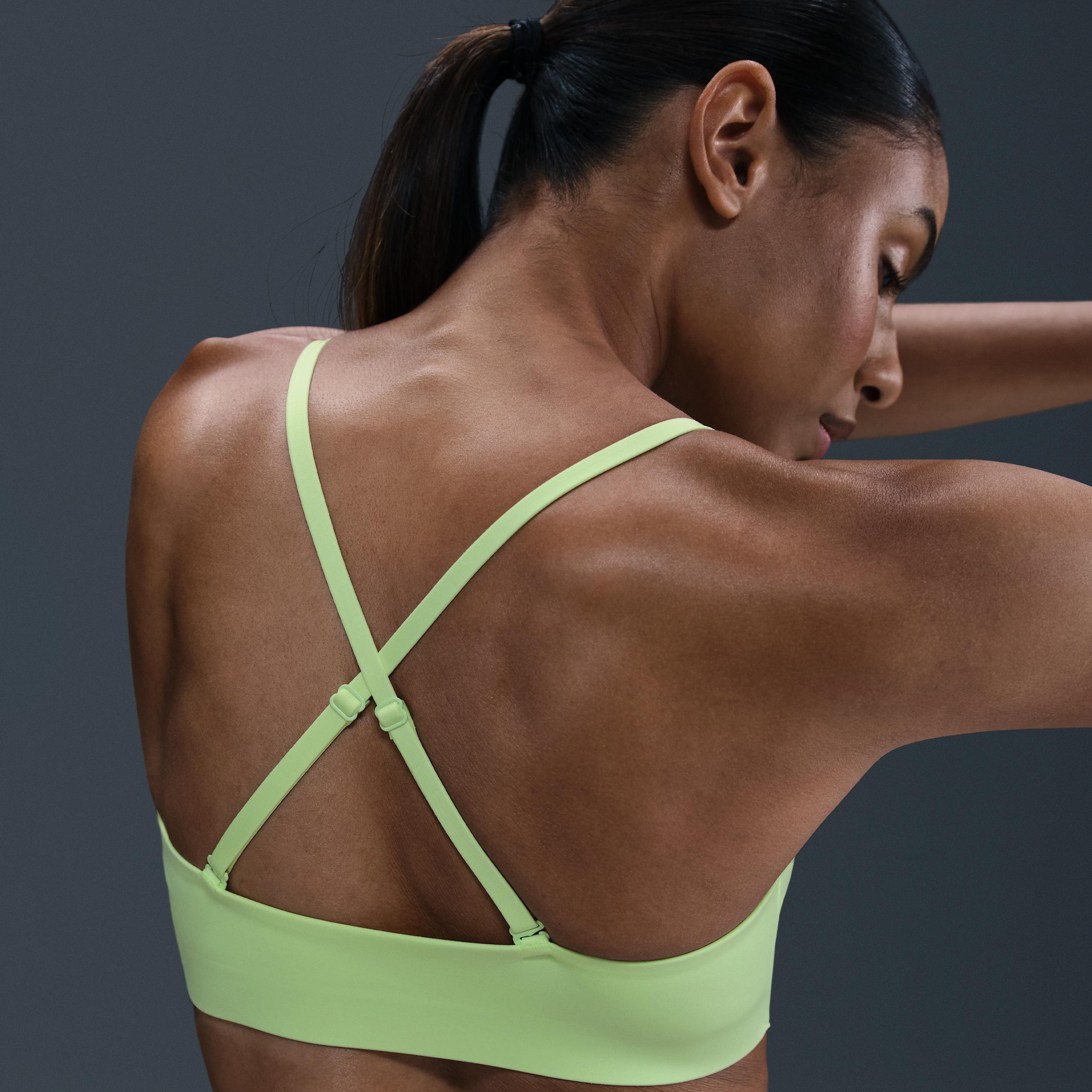 Nike Womens Form Light-Support Non-Padded Triangle Sports Bra | HQ7003-701 Product Image