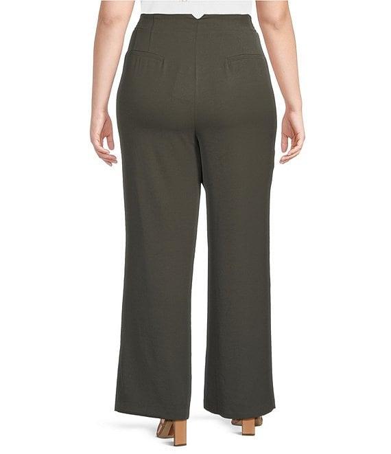 Skies Are Blue Plus Size Straight Leg Pants Product Image