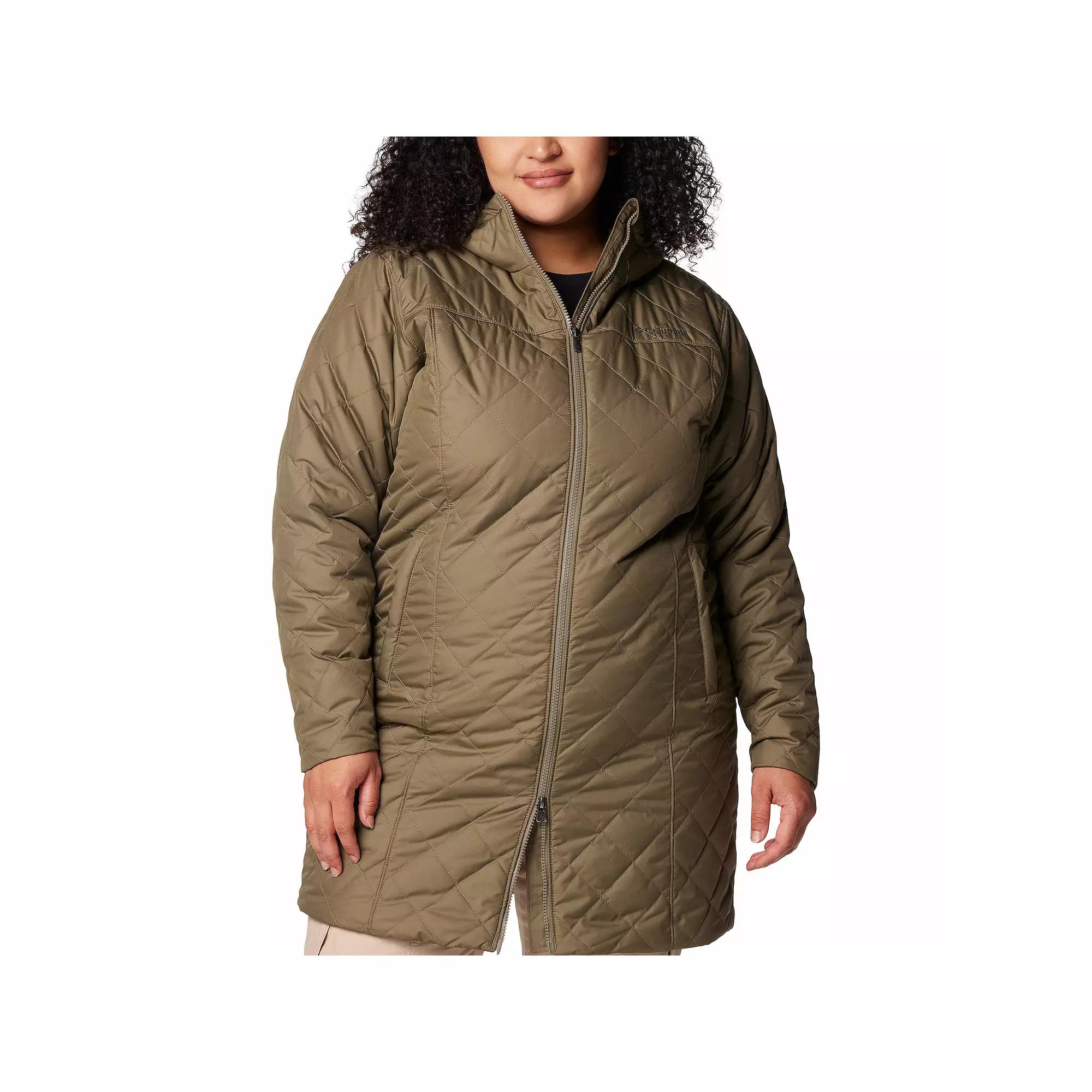 Plus Size Columbia Copper Crest II Long Jacket, Women's, Size: 1XL, Stone Green Product Image