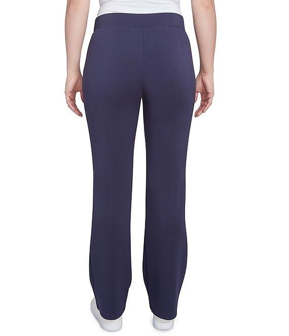 Ruby Rd. Double Knit Pintuck Detail Pull-On Straight Pants Product Image