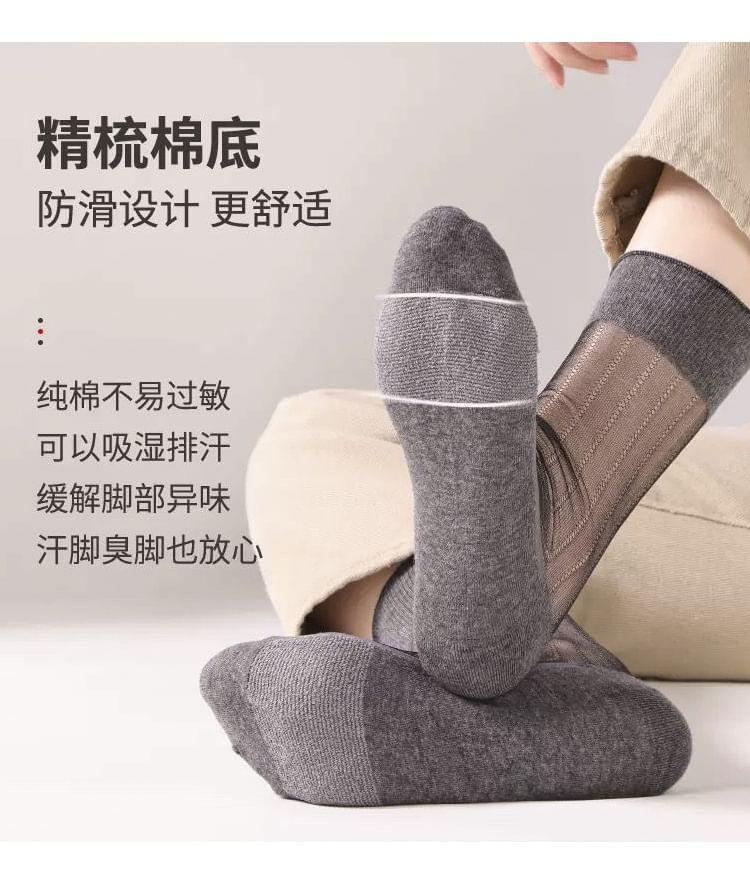 Plain Sheer Socks / Set Product Image