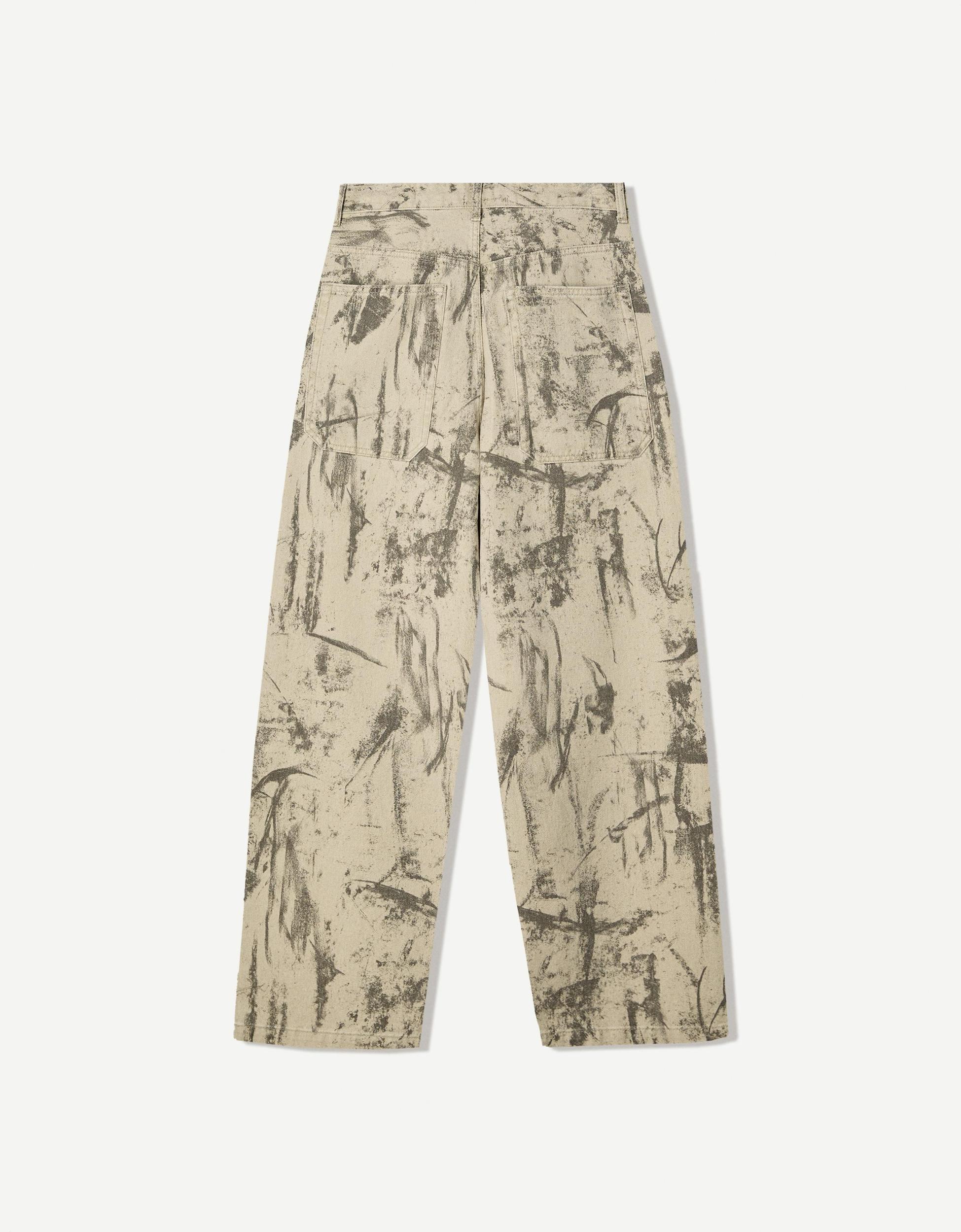 Baggy printed jeans Product Image