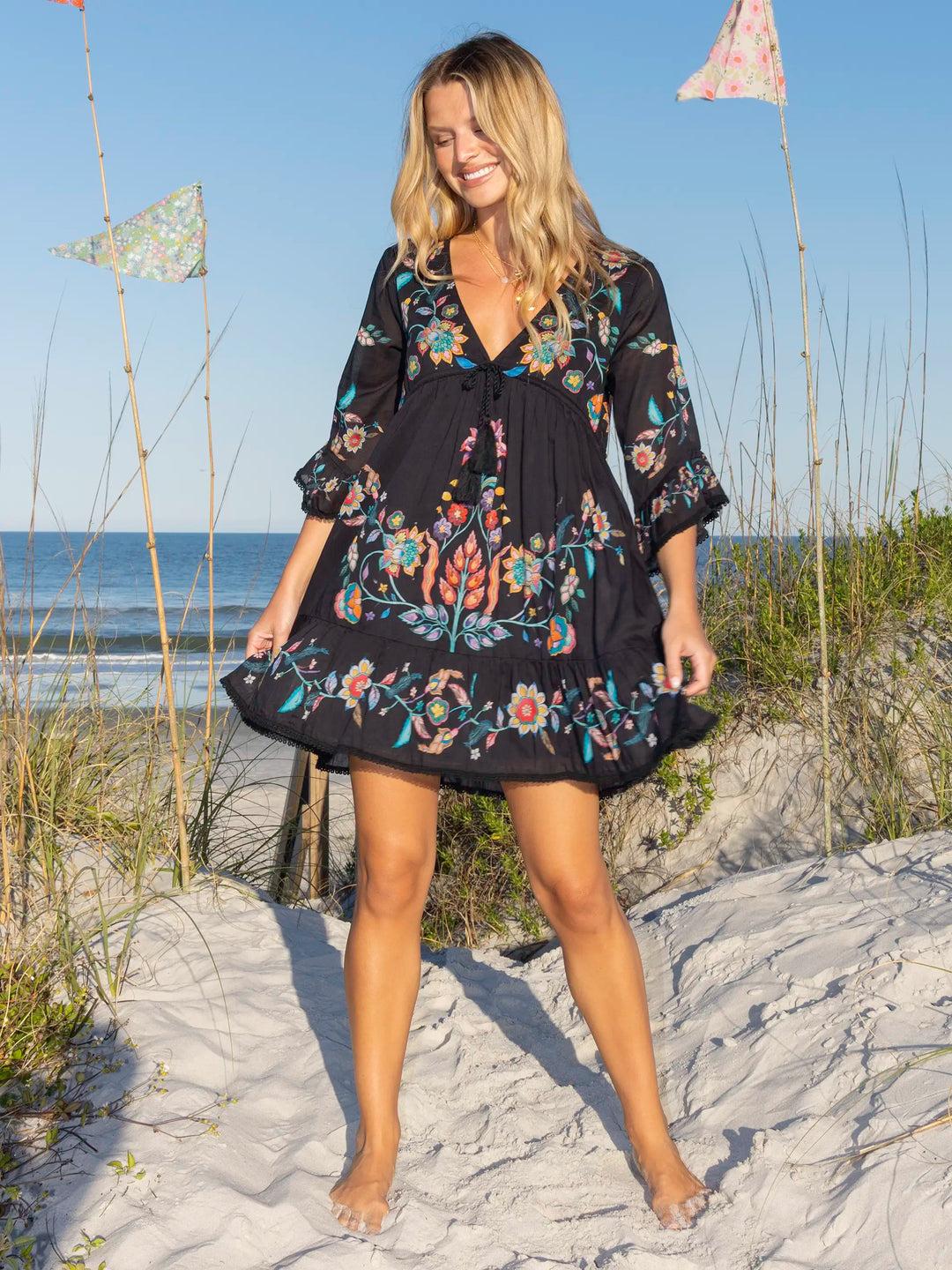 Capri Cotton Mini Dress Product Image