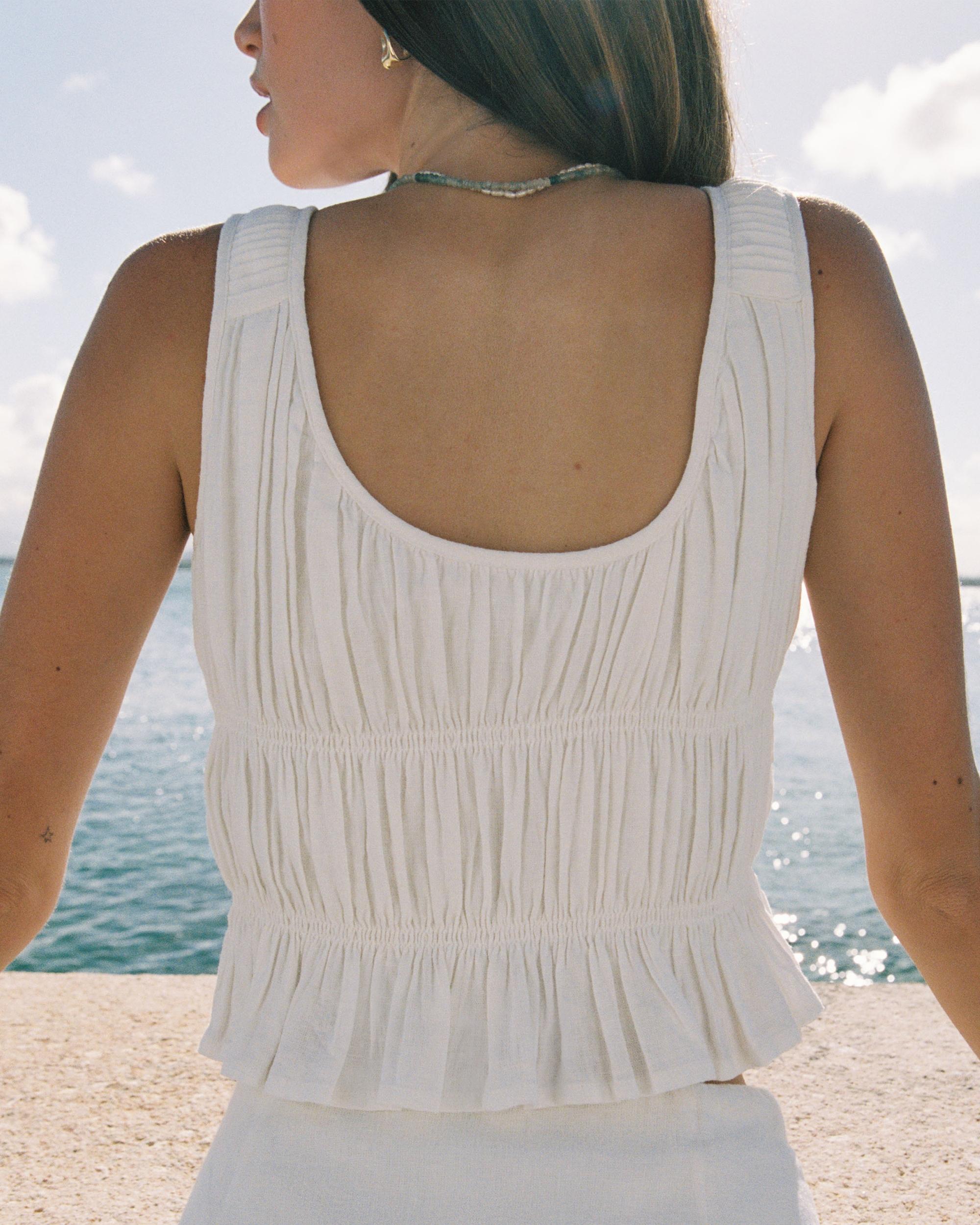 Ruched Tie-Front Top Product Image