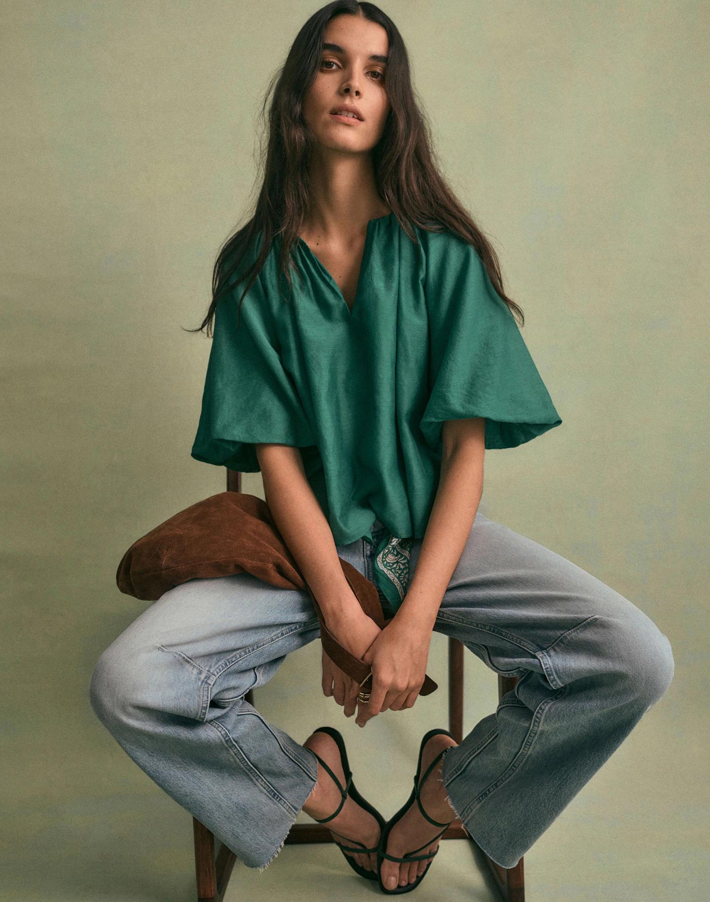 Bubble-Sleeve Top Product Image