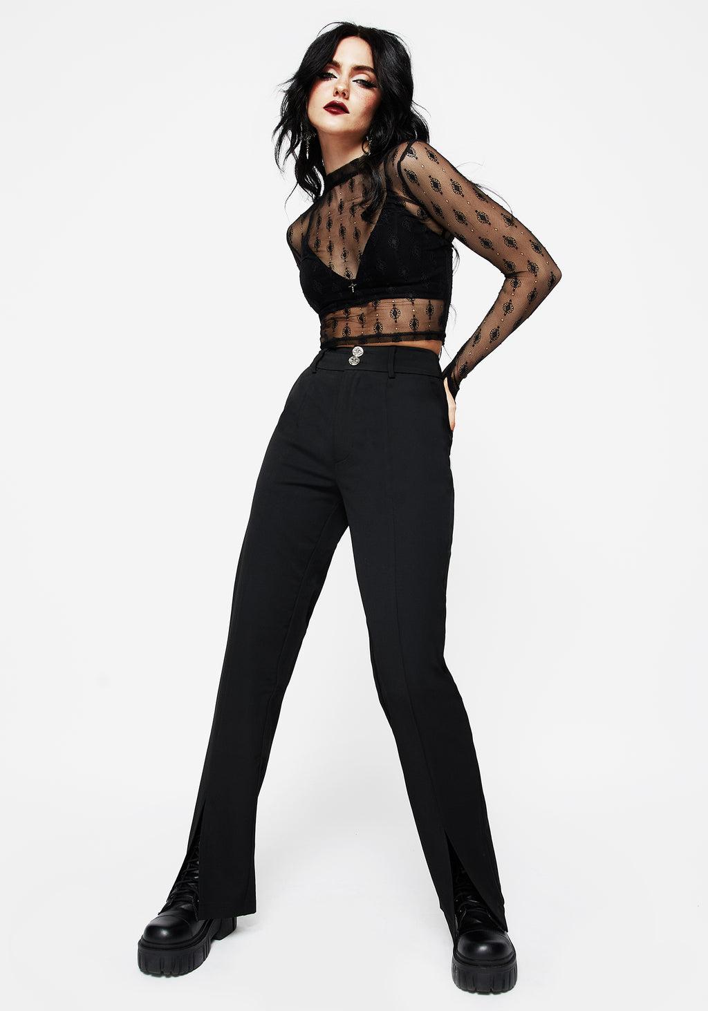 Marian Front Split Straight Leg Tailored Trousers Product Image