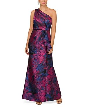 Adrianna Papell One Shoulder Jacquard Gown Product Image