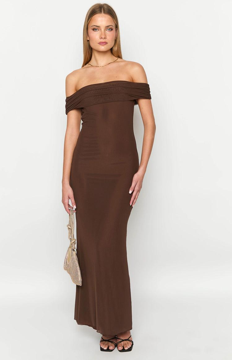 Amabella Brown Maxi Dress Product Image
