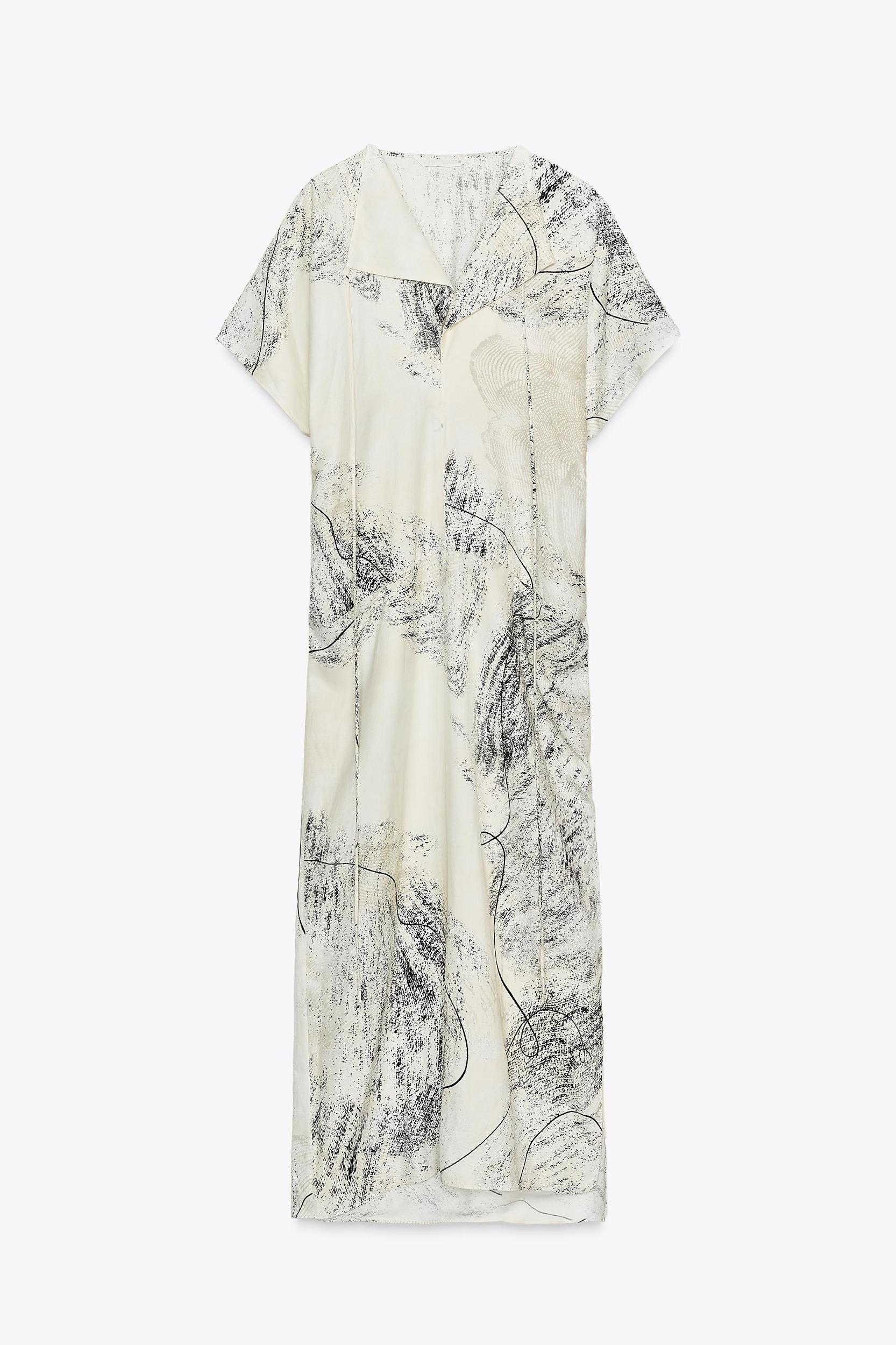 PRINTED MIDI DRESS ZW COLLECTION Product Image