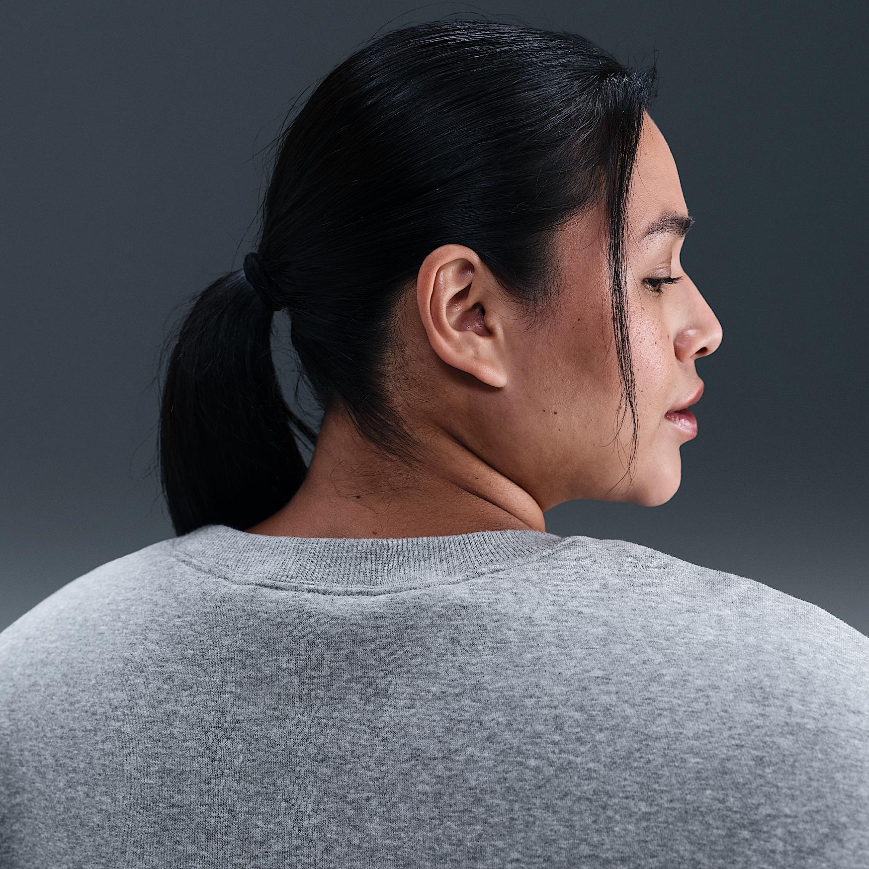 Womens Nike Sportswear Phoenix Fleece Oversized Crew-Neck Sweatshirt (Plus Size) | FZ4272-063 Product Image