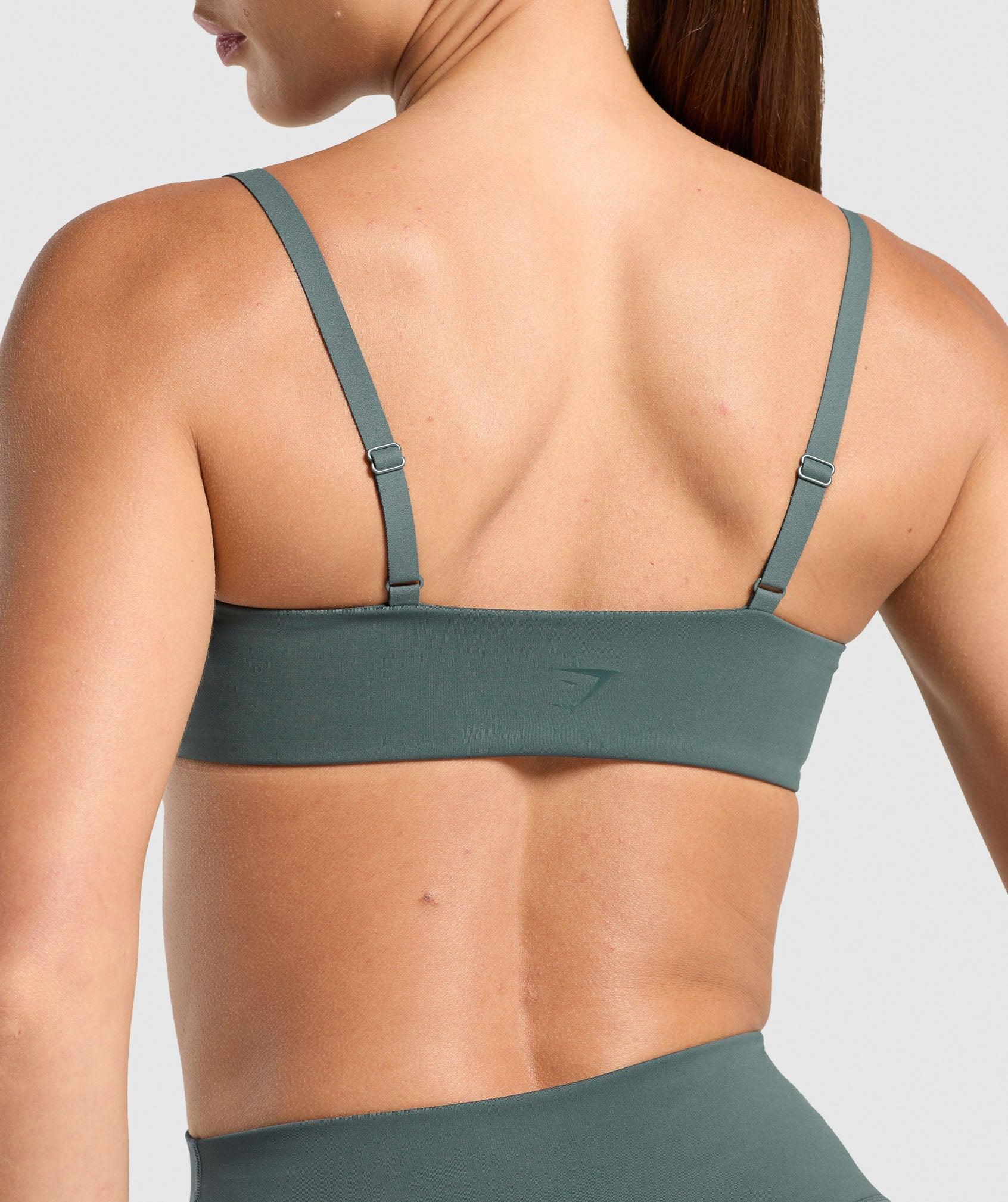 Gymshark Elevate Ruched Sports Bra - Slate Teal Female Product Image