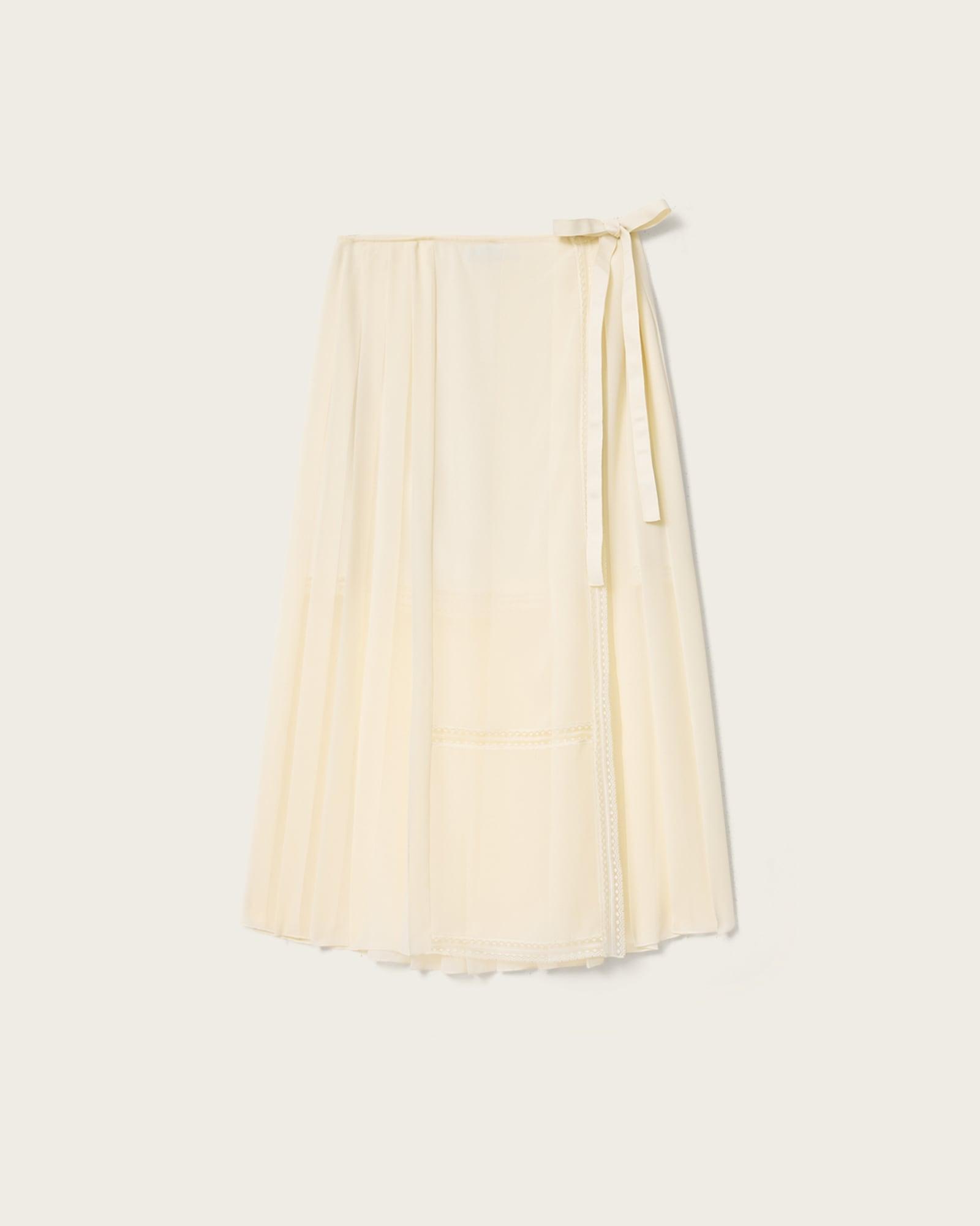Clover Wrap Maxi Skirt TOFU WHITE | ALLSAINTS US Product Image
