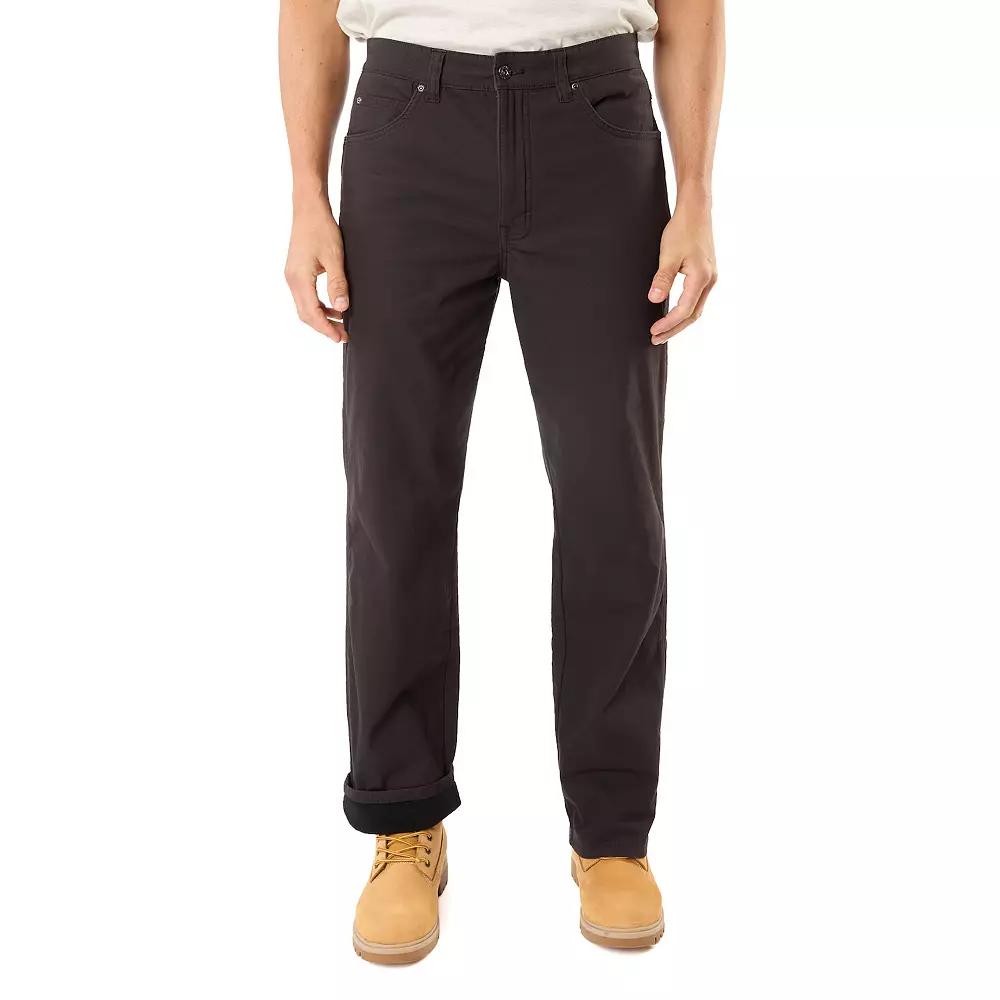 Men's Smith's Workwear Stretch Fleece-Lined Canvas 5-Pocket Pants,  Product Image