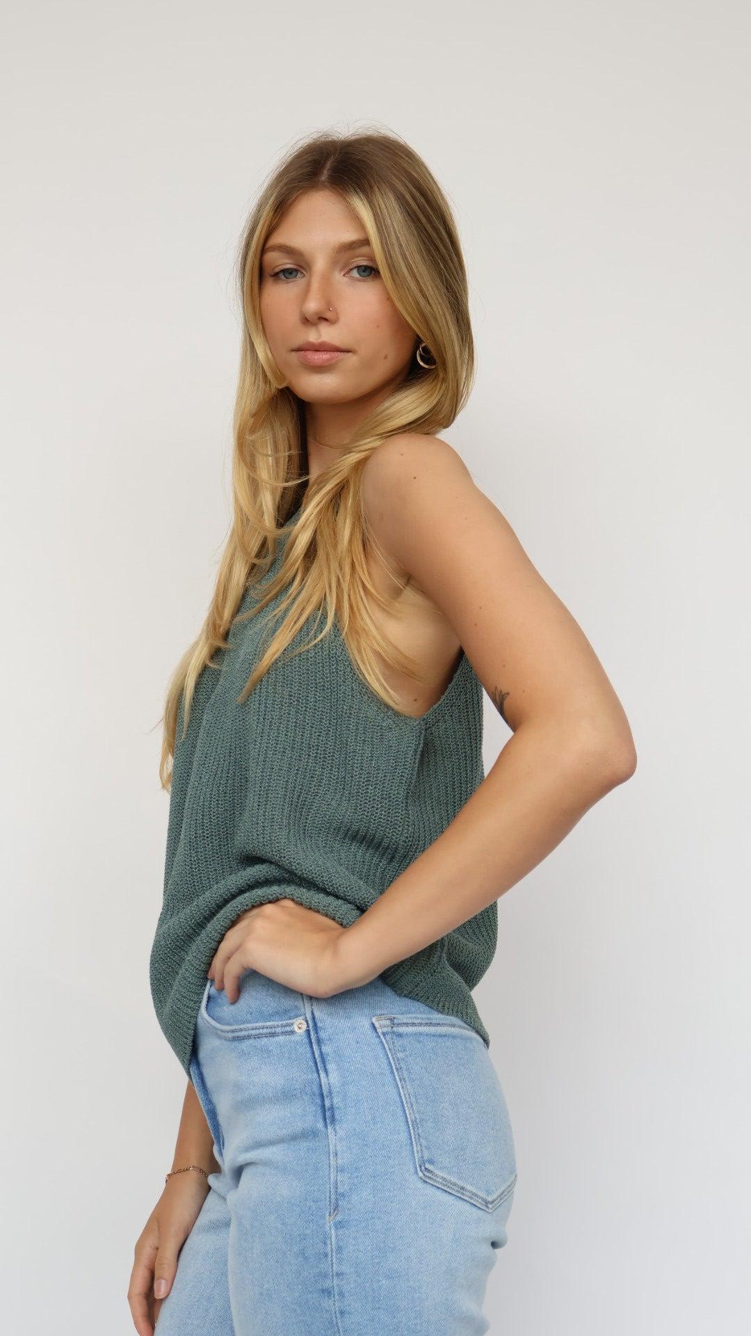 Twist Halter Knit Top Product Image