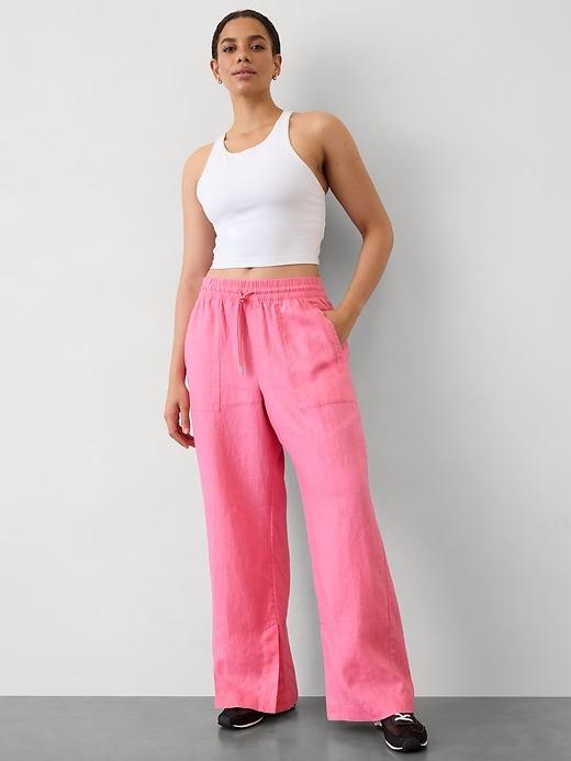 Retreat Linen High Rise Wide Leg Pant Product Image