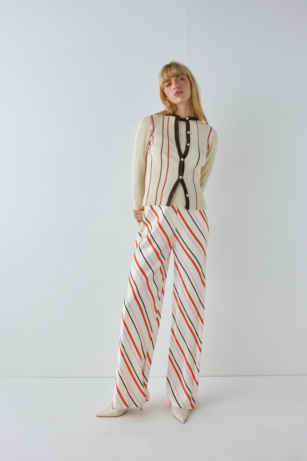 Margaux Knit Cardigan Stripe Product Image