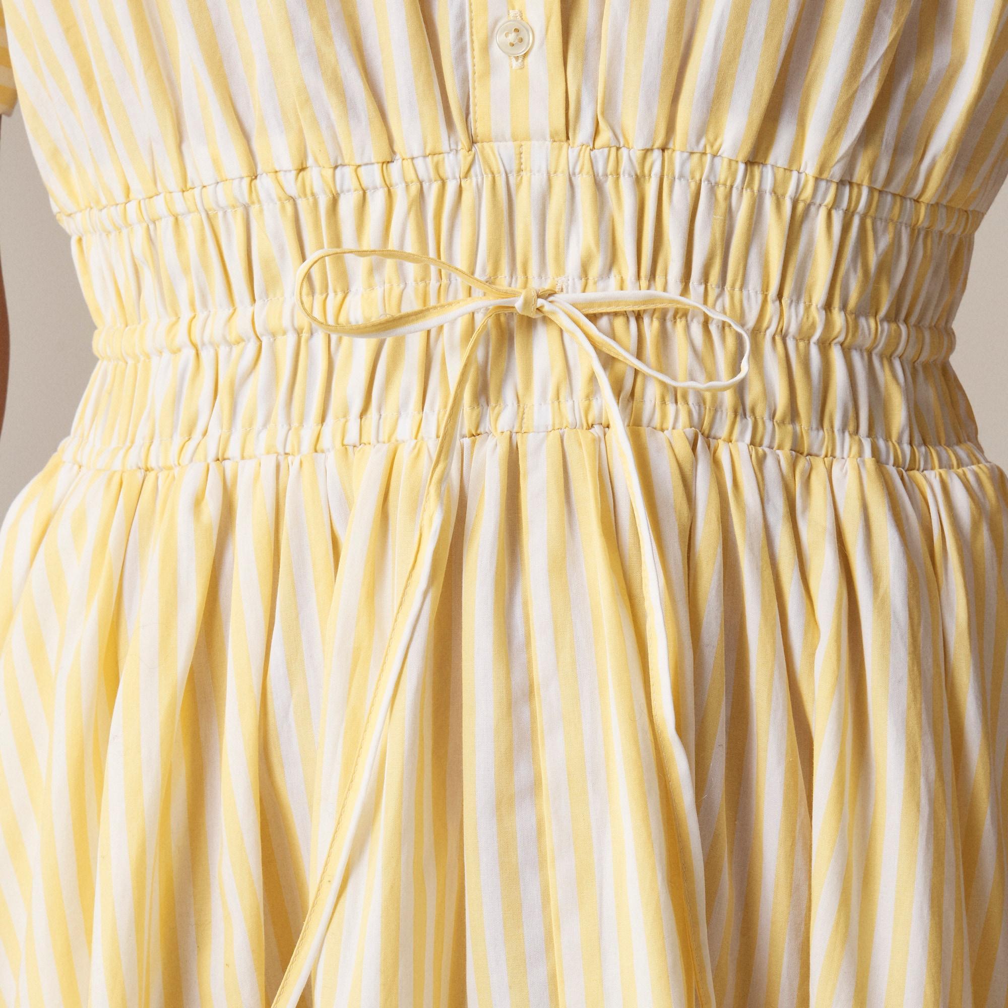 Elena mini shirtdress in striped cotton poplin Product Image