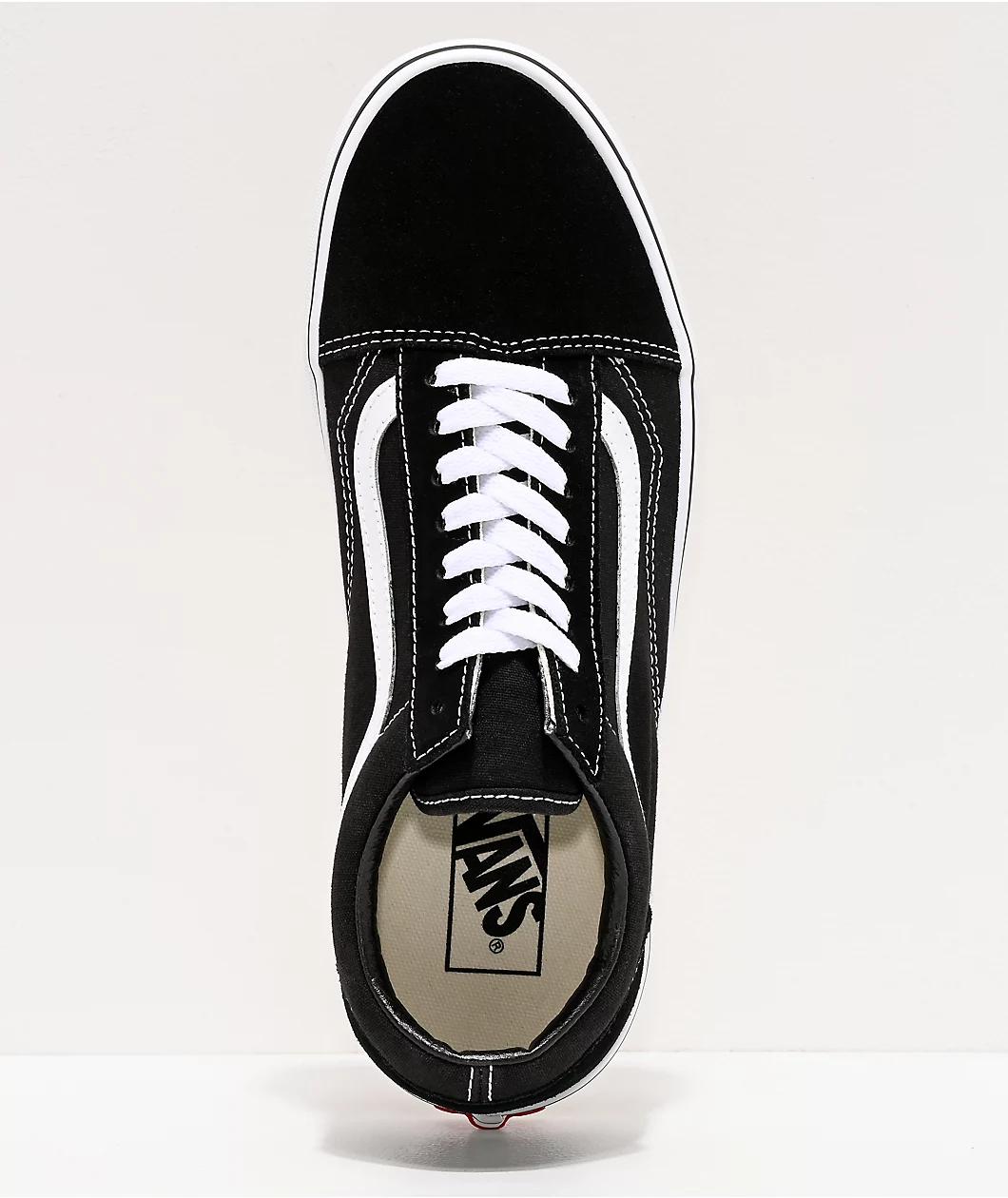 Vans Old Skool Black & White Skate Shoes Product Image