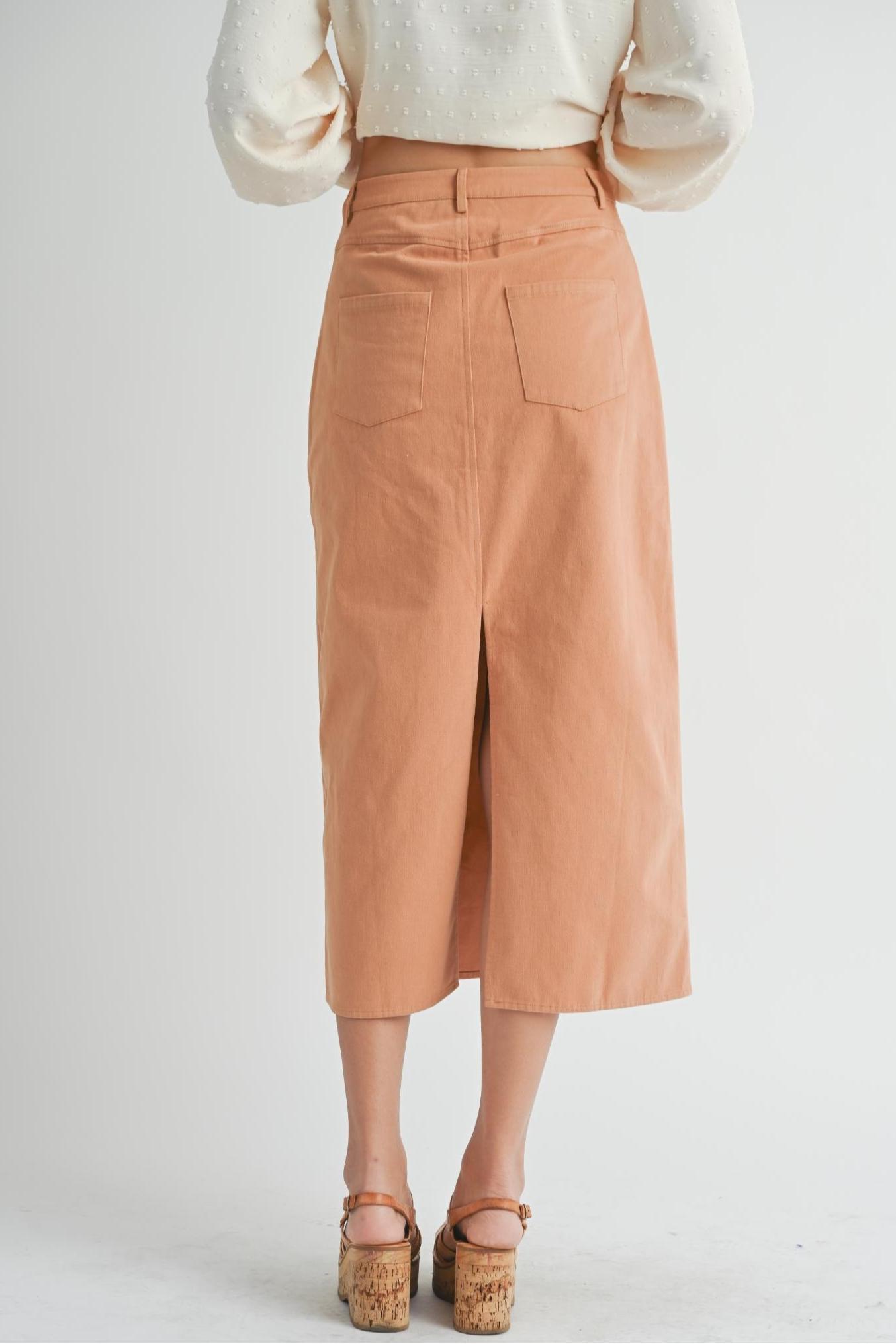 TWILL MIDI SKIRT Product Image
